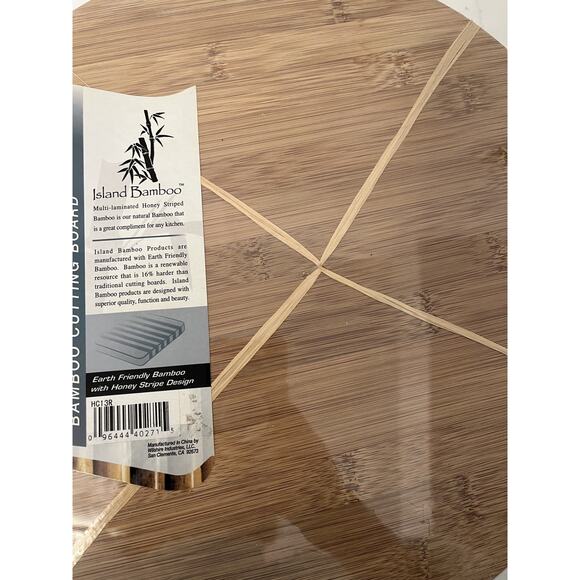 Bamboo Round Cutting Board Organic NEW - Picture 7 of 8